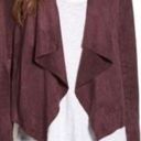 Kut From The Kloth  Draped Open-Front Blazer Purple Faux Suede small Photo 0