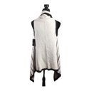 a.n.a . Women's Boho Chic Wool Blend Knit Open Duster Vest, Medium, Cream / Black Photo 2