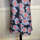 Glamorous  Blue Floral Shift Dress Retro Style Coral Orange Flower Size M Photo 2