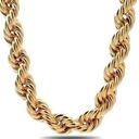 Tehrani Jewelry 14k Real gold Rope 4 mm necklace | gift | Birthday | Holiday | Rope Chain | 18" Photo 0