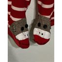 Nick & Nora  Red and White Striped Sock Monkey Footed One Piece PJs Size M  Red Photo 2