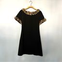 Julie Brown  NYC Faux Fur Short Sleeve Little Black Dress Animal Print Size 6 Photo 6