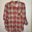 Hot & Delicious  Womens Sheer Button-Up Plaid Size Small Photo 0