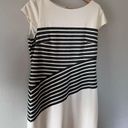 Studio I Studio One 1 Striped Knee Length Dress Black Black Silver Large 10 Photo 4