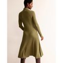 Boden Tessa Knitted Sweater Cable Ribbed Fit and Flare Dress in Dark Moss Green Size 2 Photo 1