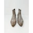 FREEBIRD by Steven  Dane Chelsea Gray Snakeskin Leather Ankle Block Booties US 9 Photo 5