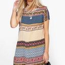 Boohoo  | Kelsey Paisley Cap Sleeved Shift Dress Sz S Photo 0