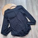 Lululemon  serene Saturday long sleeve top black womens size 8 Photo 4