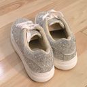 Betsey Johnson Suton Silver Rhinestone Platform Sneakers size 7.5 Photo 4