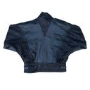 Vera Pelle Rare Vintage 90s  Black Leather Batwing Jacket Photo 1