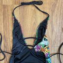 Ed Hardy Vintage Y2K Rare Black Dragon Cross Rhinestone Edgy One Piece Swimsuit Photo 7