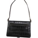 Nine West Y2K  Vintage Black Alligator Mini Bag Faux Leather Photo 2