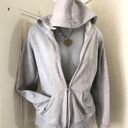 Y2K grey full zip hoodie jacket sweatshirt jacket streetwear slouchy slightly baggy Gray Photo 1