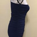 Sweet Storm Blue One Shoulder Ruched Dress Photo 2