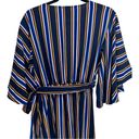 Umgee  Striped Faux Wrap Midi Dress L Photo 10