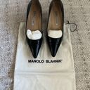 Manolo Blahnik Tuccio Black Pointed Toe Pumps 38 Photo 10