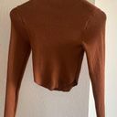 Rust Turtleneck Long Sleeve Top Orange Photo 0