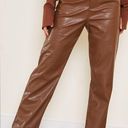 Pretty Little Thing  Brown Chocolate Faux Crocodile Leather High Waist Pants size 2 Photo 2