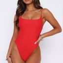 White Fox Boutique  ocean waves one piece red, size XS Photo 1