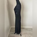 Enfocus Studio Enfoucs Studio Long Black Rose Sequin Dress Size 4 Photo 5