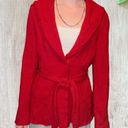 CAbi  100% Merino Wool Belted Sweater Jacket - size small Photo 3