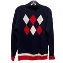 Moncler  Maglione Argyle Sweater Dark Blue Photo 1