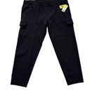 All In Motion  Pants Black Stretch Pull On Cargo Tapered Leg Active Size XXL Photo 0