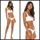 l*space 💕L*💕 Ribbed Lee Lee Bikini Top ~ White Medium NWT Photo 11