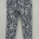 J. McLaughlin  Lexi Jean Mid Rise Slim Leg Blue White Leaf Print Women’s Size 6 Photo 6