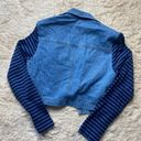 The Vintage Shop 90s Vintage Cropped Denim Jacket/ Striped Top Photo 1