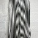 Karen Kane  wide leg cropped pants striped Small elastic waist pull on Photo 0