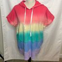 Lane Bryant  LIVI French Terry Hoodie Rainbow Tie-Dye Size 14/16 Plus Size Photo 3