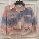 Pink Ripple Cropped rainbow top Photo 0