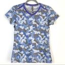 Cabela's Active Geo Camo Print Tee Short Sleeve T-Shirt Blue Photo 2