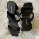 Abound New  sexy black glitter statement heels square toe slides mules Sz 9 Photo 1