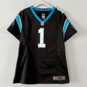 Nike Carolina Panthers Cam Newton  Game Womens Black NFL Football Jersey Photo 0