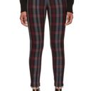 Alexander Wang T by  Grey and Red Plaid Fitted Zip Leggings Pants Size 2 Photo 2