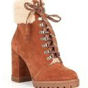 Gianni Bini Suede Lug Sole Platform Hiking Bootie Lace Up Brown Size 6 New Photo 0