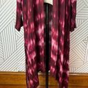 Torrid  Wine Tie Dye Gauze Long Kimono Plus Size 1X Photo 4