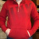 PINK - Victoria's Secret PINK Victoria’s Secret quarter zip hoodie XS red hoodie PINK VS QUARTER zip​​ Photo 10