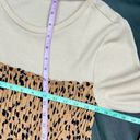 Entro Anthropologie Dresses |  Taupe Waffle Knit Smocked Animal Print Dress Photo 8
