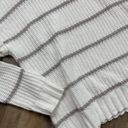 American Eagle  Striped Pullover Sweater Womens XL White Beige Cotton Blend Photo 3