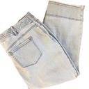 J.Jill  Authentic Fit Denim Crop Jean Pant 16P W/Fringe Light Wash Stretch Photo 2