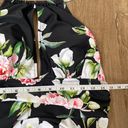 Cupshe one piece swimsuit halter tie black floral padded ruched women’s size XL Photo 12