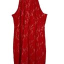 Sans Souci  Red Lace Halter Sleeveless bodycon Dress Size XL Photo 10