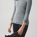 Lululemon Think Fast Long Sleeve in Heathered Herringbone Silver Spoon Slate Photo 0