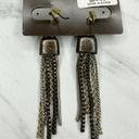 Chico's  Sum Dangle Silver and Gold Tone Earrings Pierced Pair Photo 4