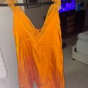 ZARA Orange Satin Dress Photo 1