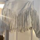 Boutique White Fringe Jacket Photo 1