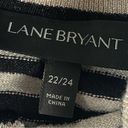 Lane Bryant  Sweater Turtleneck 22 Black Gold Metallic Keywhole Front Careerwear Photo 2